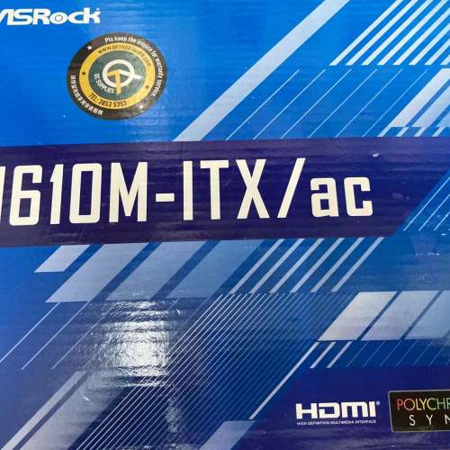 全新 100% new ASRock H610M-ITX/ac 行貨