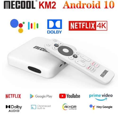 全新 mecool KM2安卓ATV 10 NF 4K Certification智能播放器TV BOX