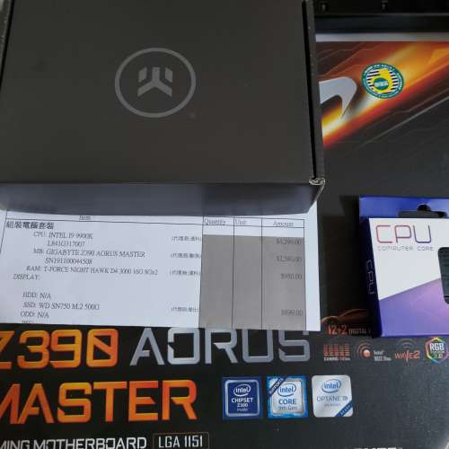 9900k+Z390 AORUS MASTER+EK-Momentum Aorus Z390 Master D-RGB