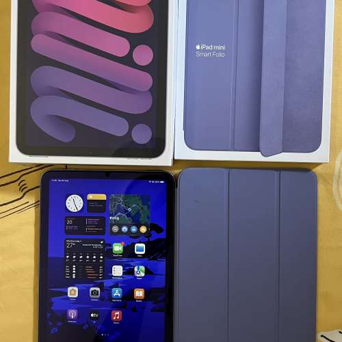 iPad mini 6 紫色 64G 99%新, 有保養, 送SmartFolio