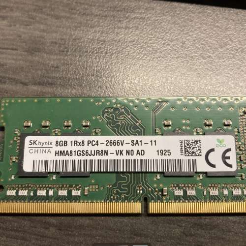 sk hynix 8gb DDR4 2666Mhz sodimm notebook ram