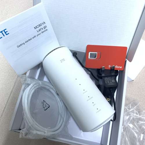 Smart Tone Router ZTE mc801a Smartone 5g router 行貨 路由器 - 二手或全新網絡/WIFI, 電腦 - DCFever.com