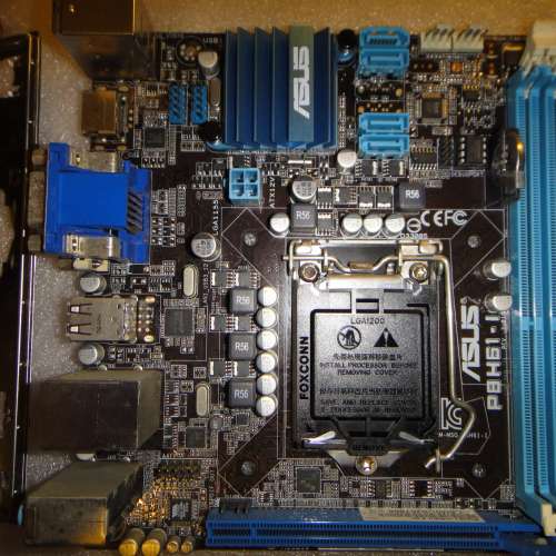 mini ITX ASUS P8H61-I motherboard (window10 Pro數位授權))Socket 1155