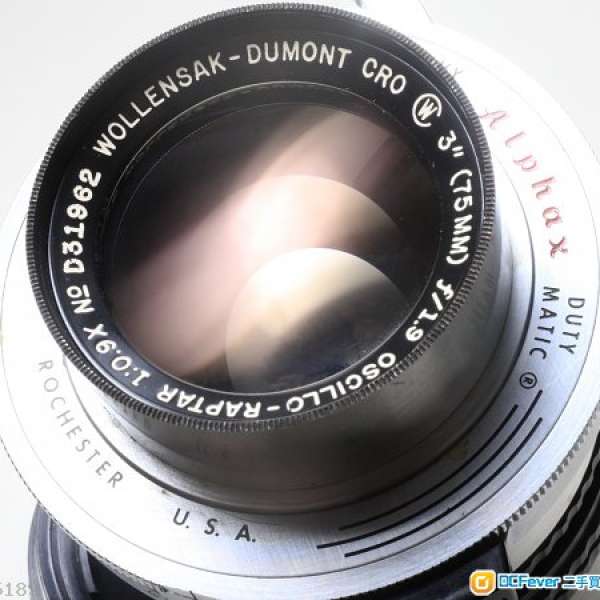 Objectif Wollensak Oscillo Raptar 75mm F/1.9 - Pour GFX (occasion)