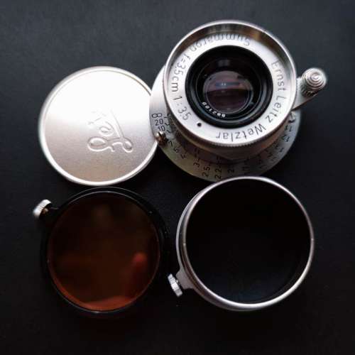 Leica Summaron 3.5cm f3.5 35mm + 原廠hood + 原廠filter A36 LTM