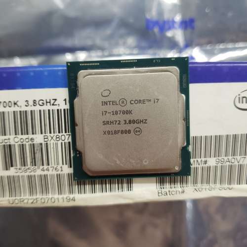 Intel i7-10700K（盒/行/保/單）