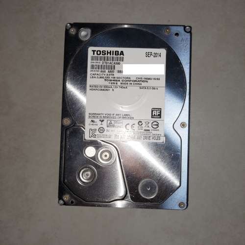 Toshiba DT01ACA300 3TB Western Digital WS20EARS-00MVWB0 2TB