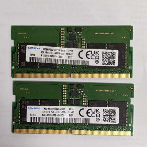 Samsung SODIMM DDR5 4800 手提電腦 RAM 8GB*2