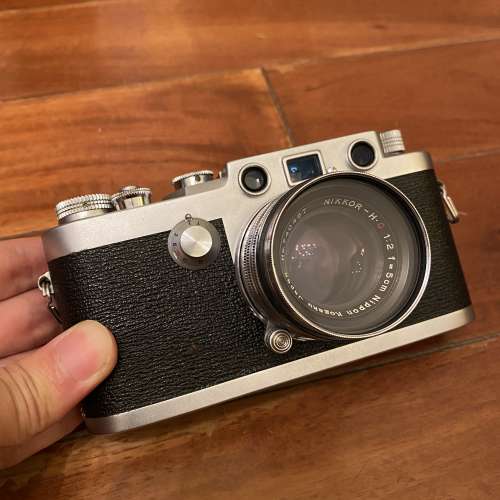95%新 Nicca IIIf 3F + Nikon NIPPON KOGAKU 5cm 50mm f2 50/2 HC 黑環 Leica L39 LTM