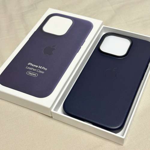 99% iPhone 14 Pro MagSafe 皮革護殼 墨水色 Leather Case Ink 官方 皮套