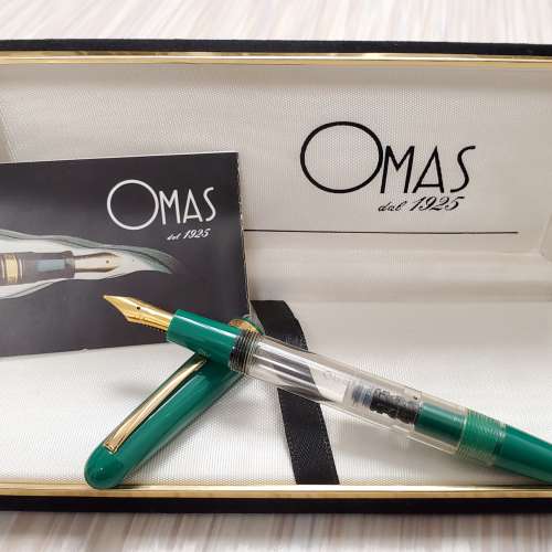 Omas Extra 630 Demonstrator Fountain Pen, Green, Piston Filler, never inked