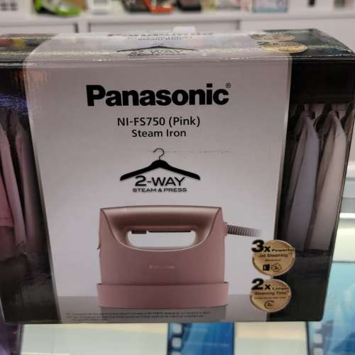 Panasonic 樂聲 掛熨mini熨斗 NI-FS750 (950瓦特 / 掛熨平熨一機兩用 / 3倍強勁蒸氣...