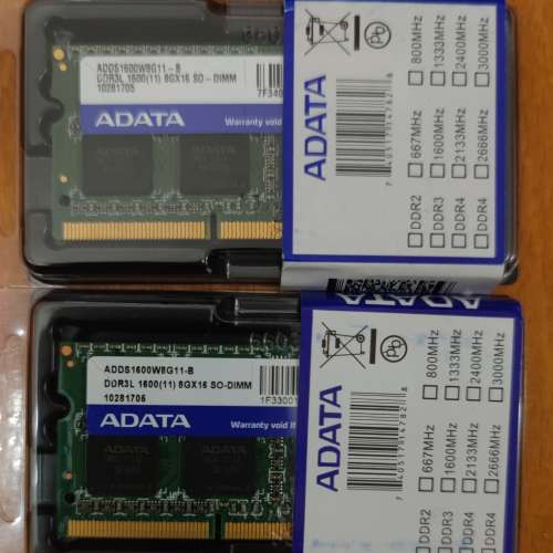 ADATA DDR3L 8GB SO-DIMM RAM 低電壓