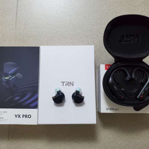 TRN vx pro耳機+BT20s pro藍牙(另送多一對0.78耳插)
