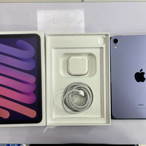 99%New iPad Mini 6 WiFi版 64GB 紫色 香港行貨 全套有盒有充電器 送機套 打機睇戲...