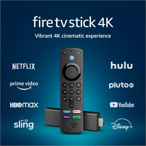 美版!Amazon Fire TV Stick 4K 2021 with Alexa語音遙控器(第3代)超高清串流媒體播...