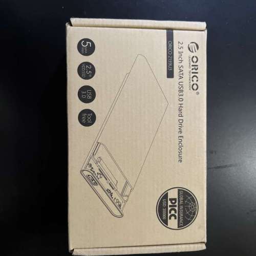 Orico 2.5” SATA USB3.0 External Hard Drive Case