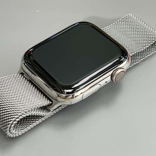 Apple Watch Series 6 44mm 銀色不鏽綱 Silver Stainless Steel Milanese Loop 有A...