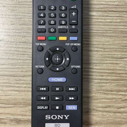 SONY remote control RMT-B119P (藍光DVD播放機遙控器)