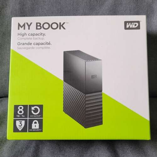 全新 WD Mybook 8TB 3.5" USB 外置硬碟