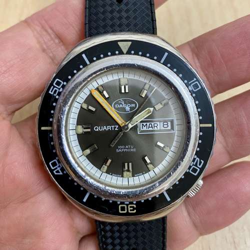 1970年代Dacor 1000m 石英潛水錶 , Squale 45mm