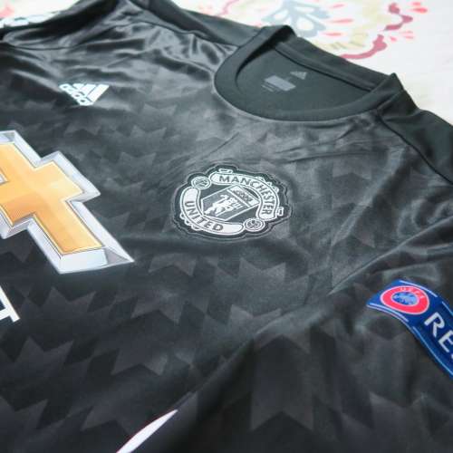17/18 曼聯第三作客長袖 x Ibrahimovic 連歐霸冠軍章 size L