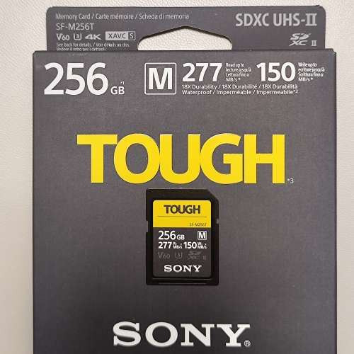 全新未開封Sony Tough 256GB SD記憶卡