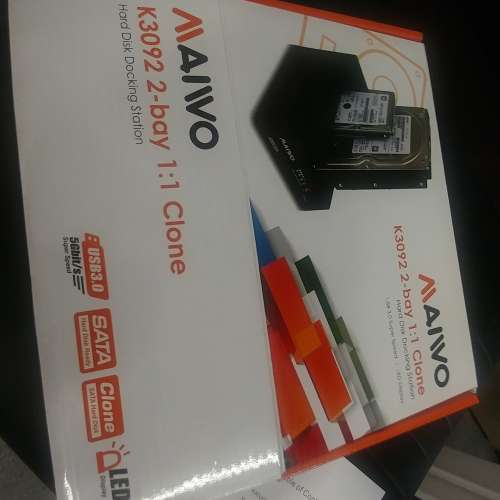Maiwo K3092 2 bay USB 3.0 HDD Docking 外置 硬碟座 ( Clone, SSD ) - 原裝行貨