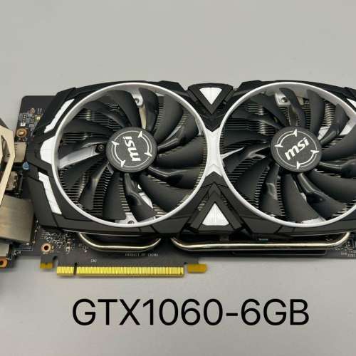 MSI GTX1060 6GB ARMOR OC 顯示卡 顯卡 Display Card NVIDIA GeForce GTX1060