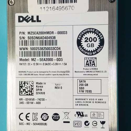 DELL 200GB SATA 2.5 SSD