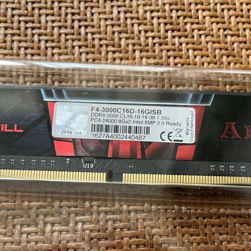 G Skill 8GB DDR4 Ram (F4-3000C16D-16GISB)