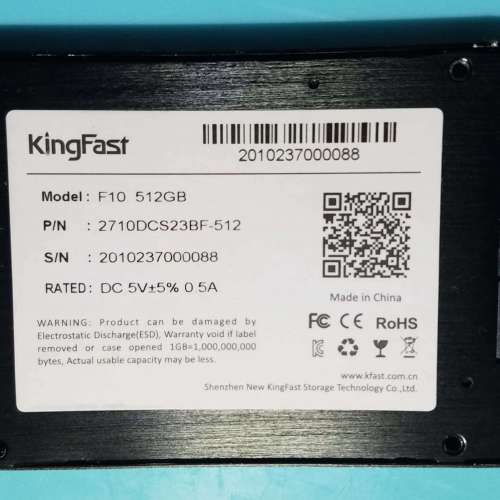 KingFast 512GB 2.5" SATA  SSD