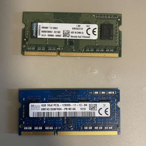 DDR3 SODIMM 4G RAM 兩條