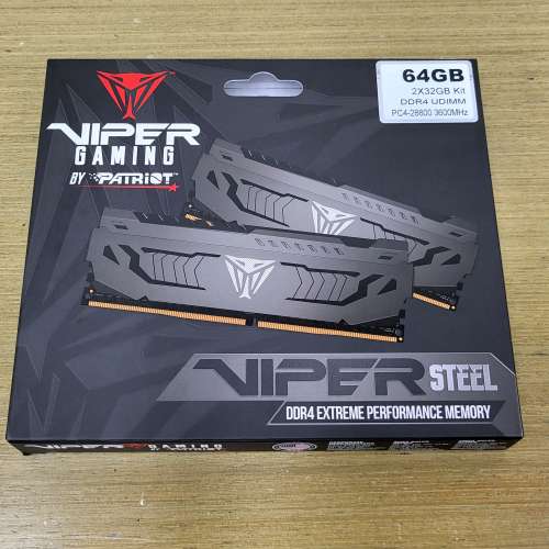 全新64GB (2 x 32GB) Patriot Viper Steel DDR4 3600 MHz - DCFever.com