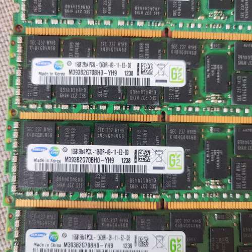 SAMSUNG DDR3 ECCR server RAM 16GX4條