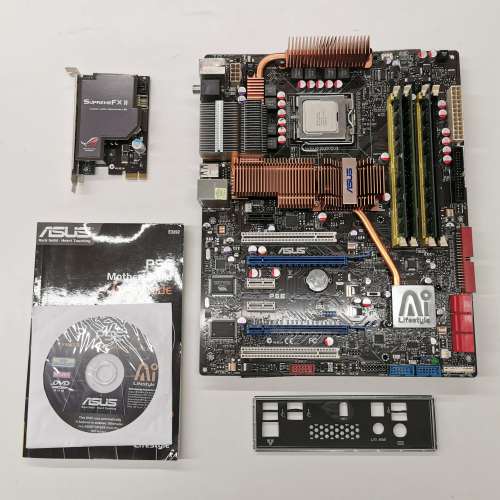 ASUS P5E 775 Mainboard 底版 + E7500 + Kingston DDR 800 2GB x 3
