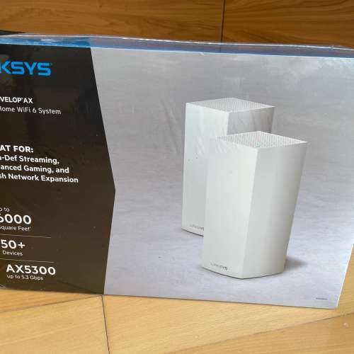 全新 Linksys MX5300 Velop Mesh WiFi 6 (AX) Tri Band 三頻網狀路由器 Router AX5300