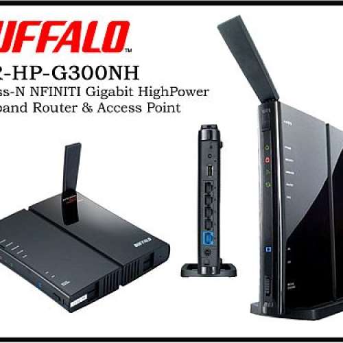 Buffalo WZRHPG300NH2 300M N Router 二手或全新網絡/WIFI, 電腦