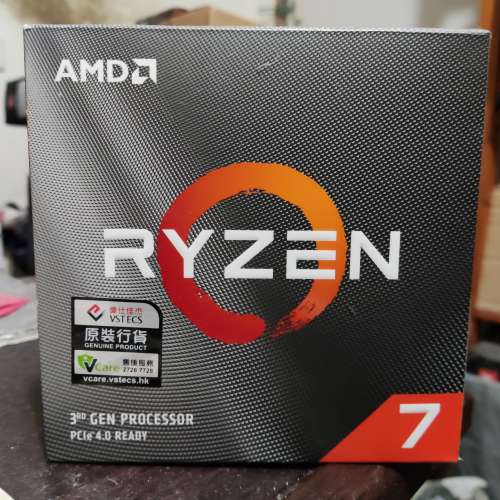 AMD Ryzen 3700X 2020年產好體質版本 全套齊件有盒有單有保養