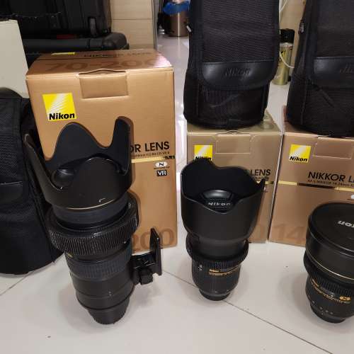 Nikon 14-24, 24-70, 70-200 f2.8 G ED 大三元