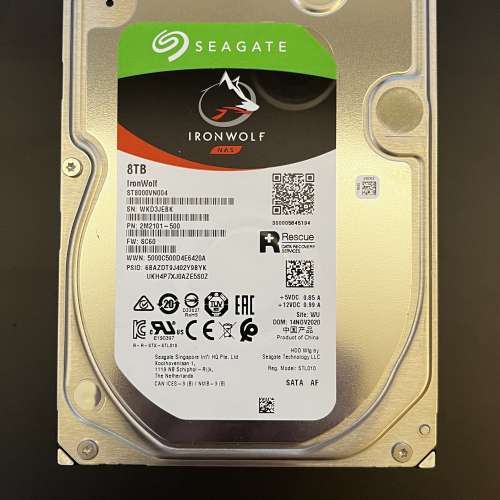 希捷 Seagate 8TB SATA3 IronWolf NAS Hard Drives