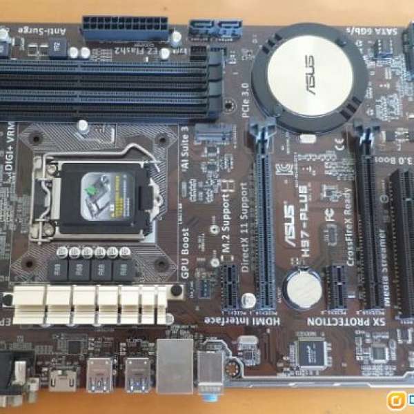 (新淨) ASUS H97 PLUS底板連原裝背板(運作正常 Bios已更新)