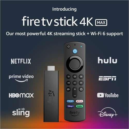 US!Amazon Fire TV Stick 4K Max streaming device with Alexa Voice Remote,wifi 6...