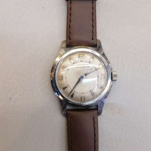 Rarest Vintage Bulova Stainless steel Hand-winding Watch w/Leather Strap
