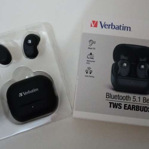 Verbatim bluetooth 5.1 bean tws earbuds藍芽耳機
