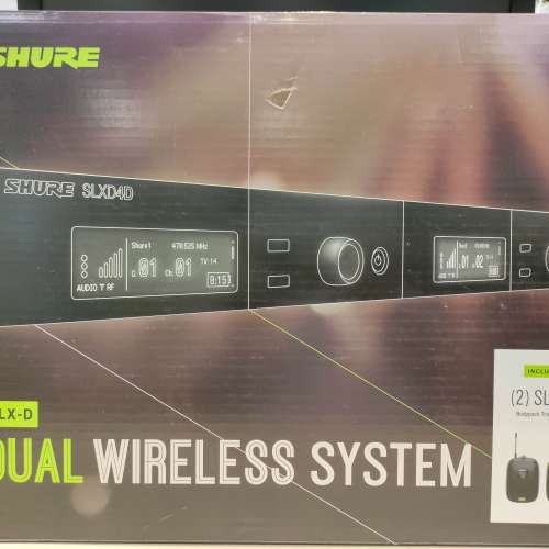 Shure SLX-D Dual Wireless System (2) SLXD1 BODYPACK