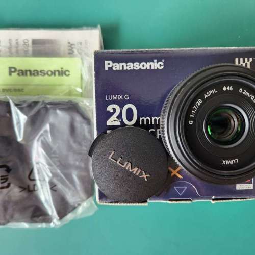 Panasonic 20mm F1.7 一代 90%新 (M43 mount for Panasonic, Olympus, OM system)