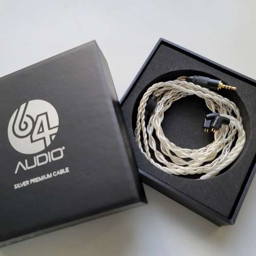 64 audio silver premium cable 2pin 2.5mm