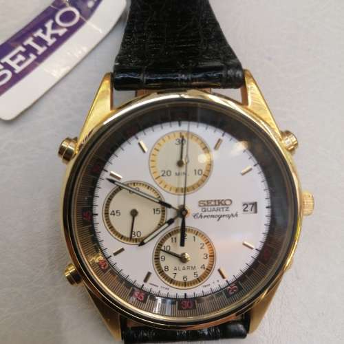 Seiko 7T32-7A49 Gold-Plated Quartz Watch