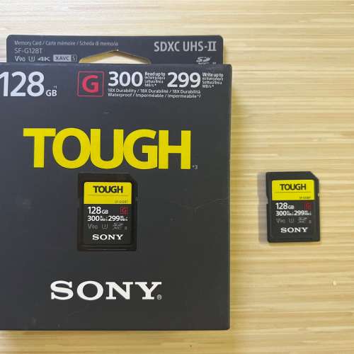 九成新Sony TOUGH SD Card Sf-m128t 128gb 有盒有單有保養